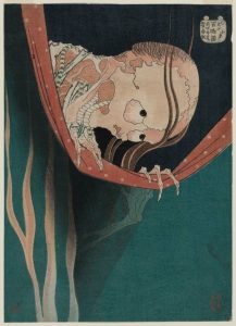 Кацусика Хокусай (1760 - 1849) "Призрак Кохады Кохейджи" из серии «100 историй о призраках» 